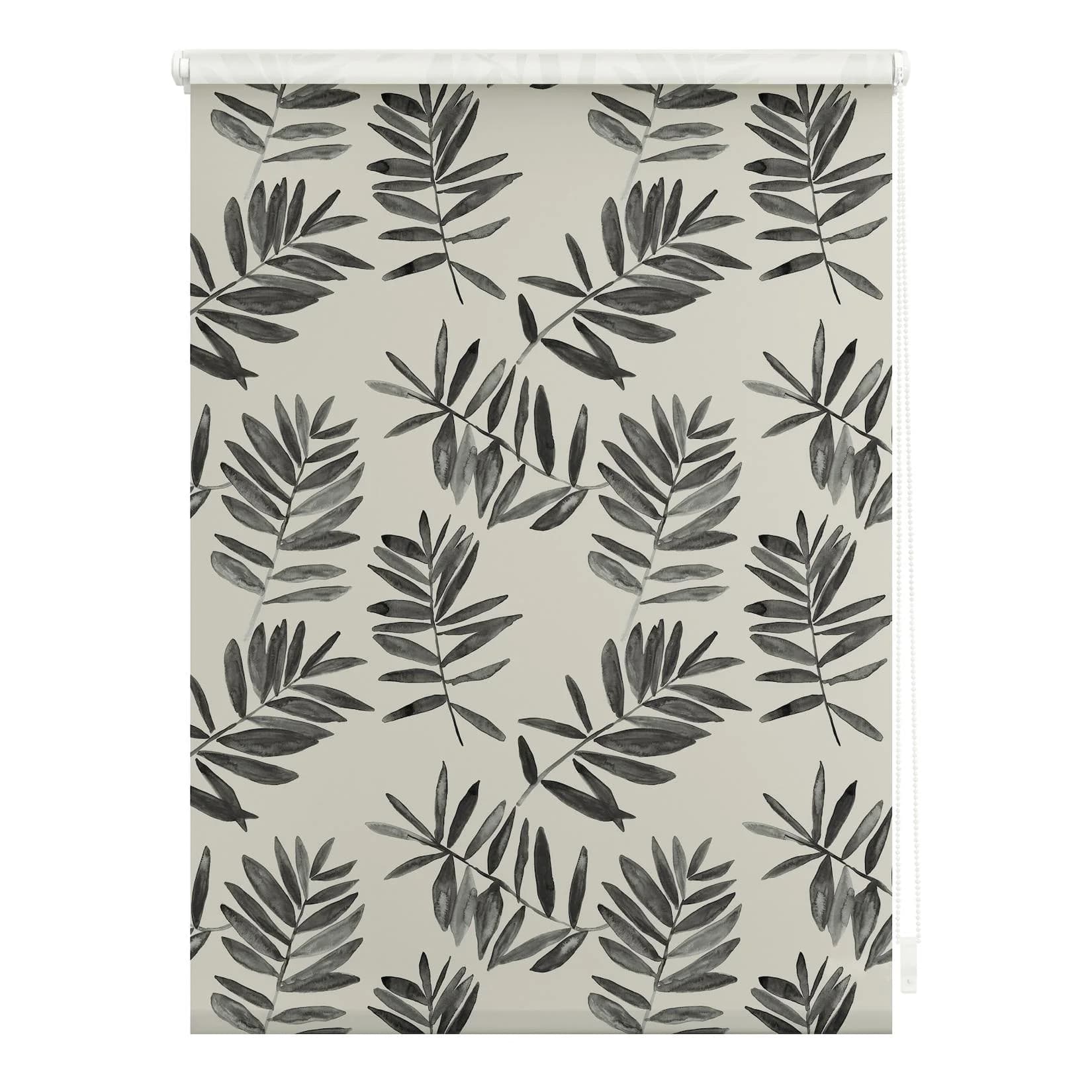 LICHTBLICK Seitenzugrollo Black Watercolor Branches Verdunkelung Klemmfix