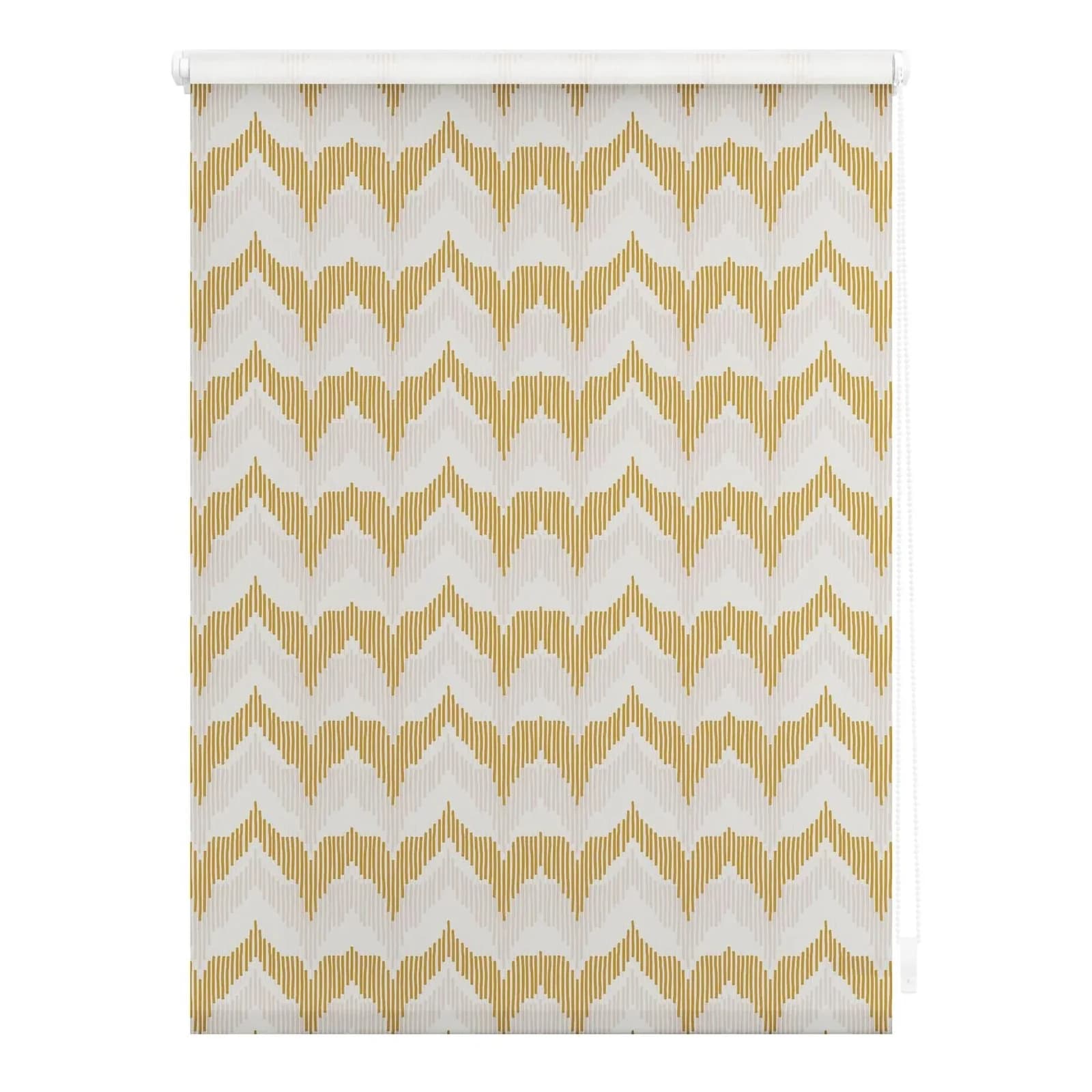 LICHTBLICK Seitenzugrollo Boho Zig Zag Gelb Klemmfix Verdunkelung