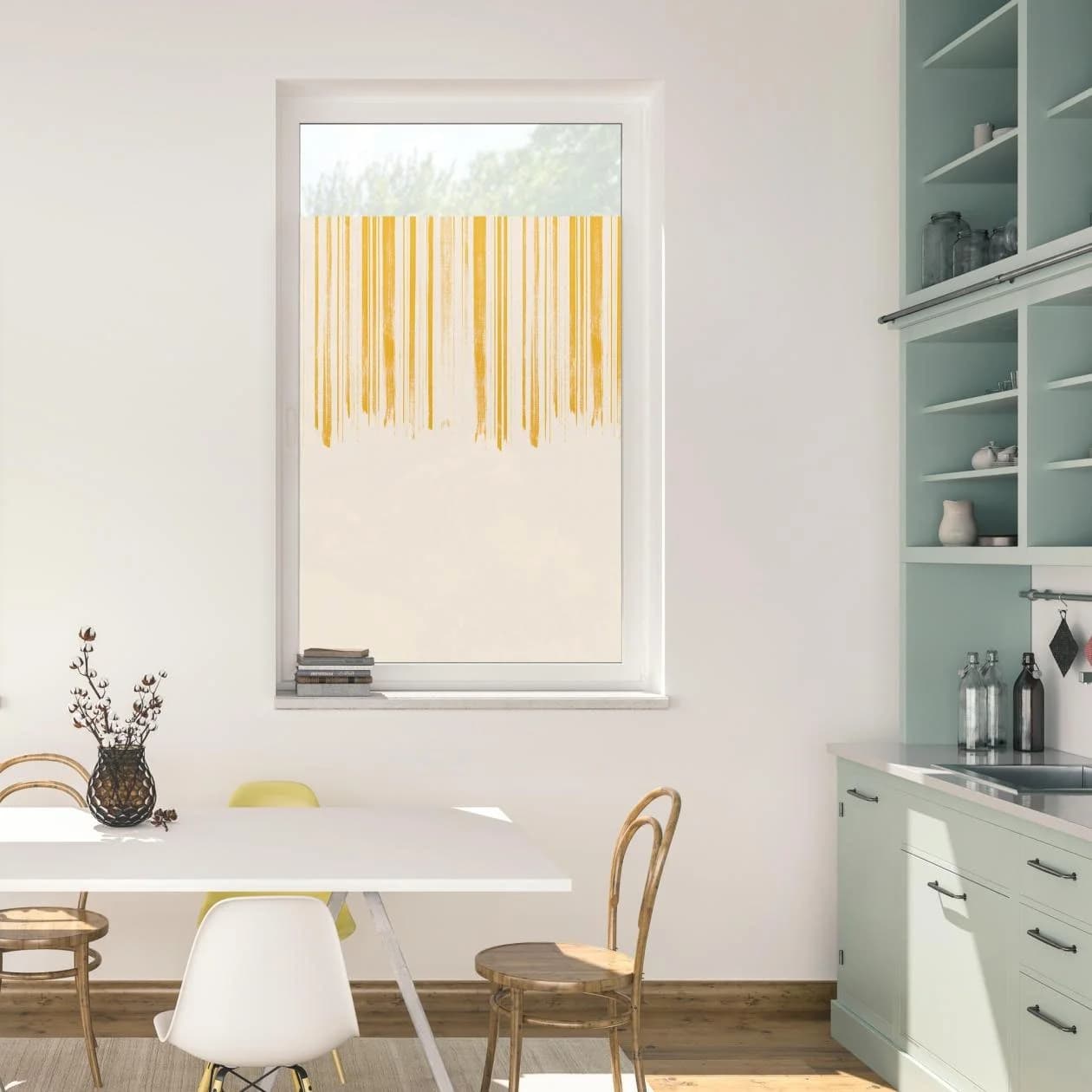 LICHTBLICK Fensterfolie Flowing Honey Gelb Sichtschutz Selbstklebend - Bild 2