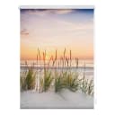 LICHTBLICK ORIGINAL Seitenzugrollo Nordseestrand Rot Weiß Verdunkelung Bild 1