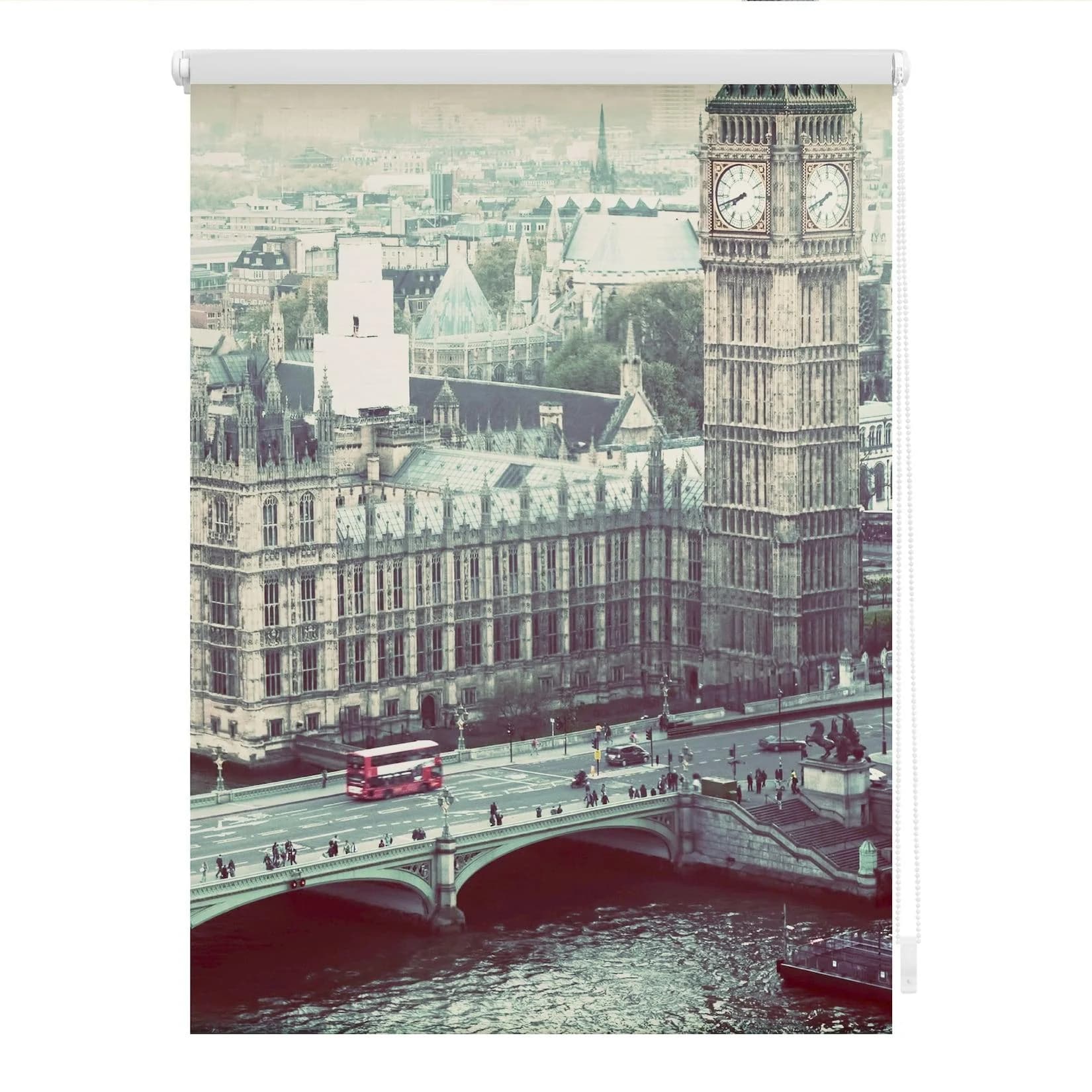 LICHTBLICK Seitenzugrollo London Westminster Grau Verdunkelung Klemmfix