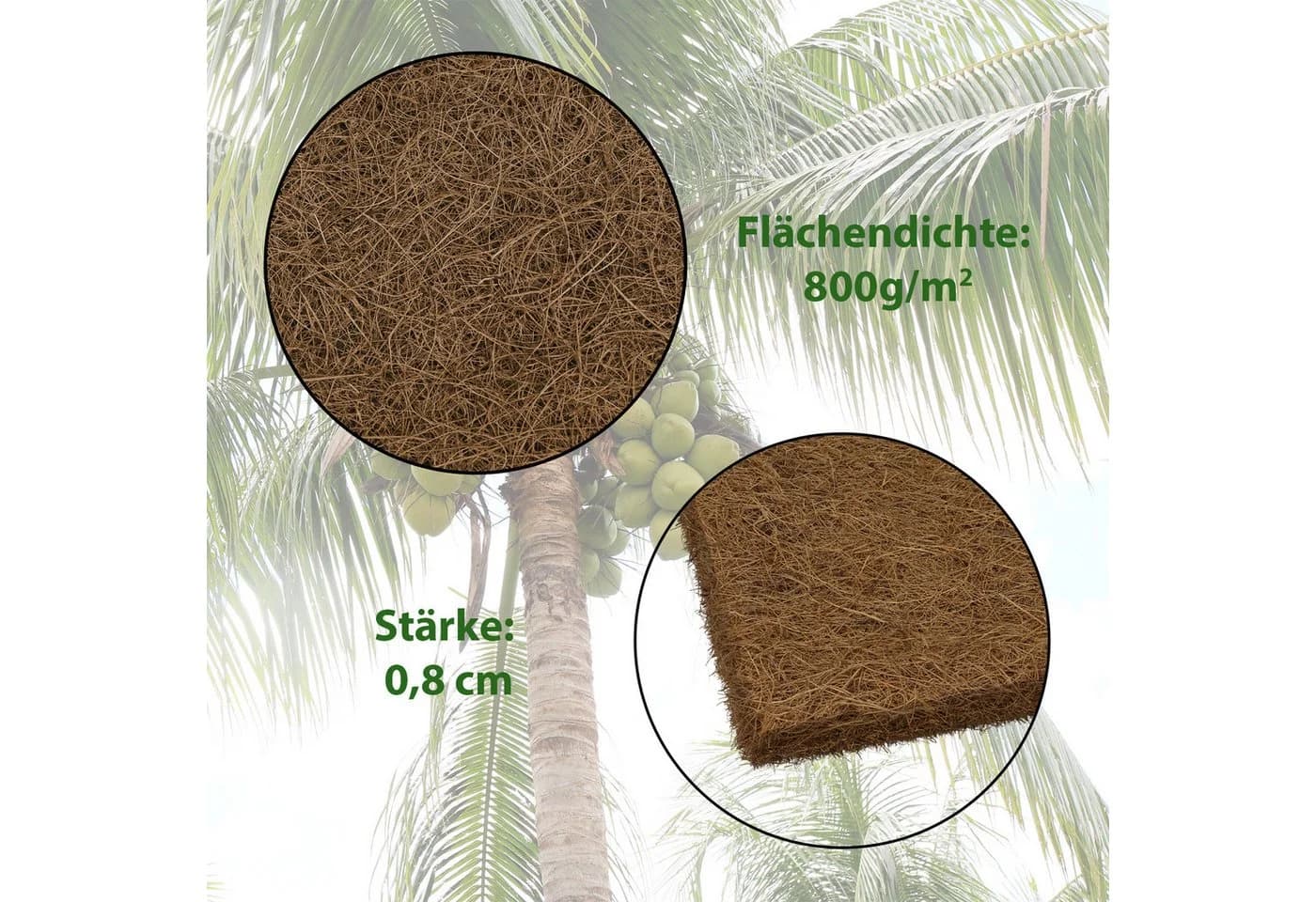 Montafox Kokosmatte 100% Biologisch Winterschutz Pflanzen