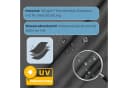 osoltus Sonnensegel 3x2m Dunkelgrau UV-Schutz Wasserabweisend Bild 4