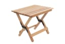 osoltus Campingstuhl 2in1 Holz Falthocker Beistelltisch Natur Bild 1