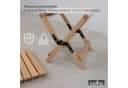 osoltus Campingstuhl 2in1 Holz Falthocker Beistelltisch Natur Bild 5