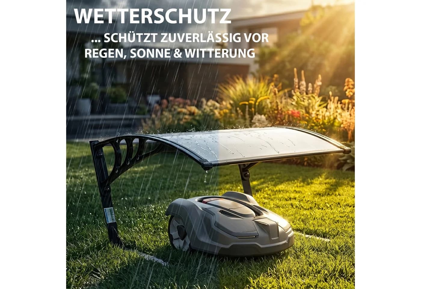 TRUTZHOLM Mähroboter-Garage Schwarz Wetterfest mit UV-Schutz - Bild 3
