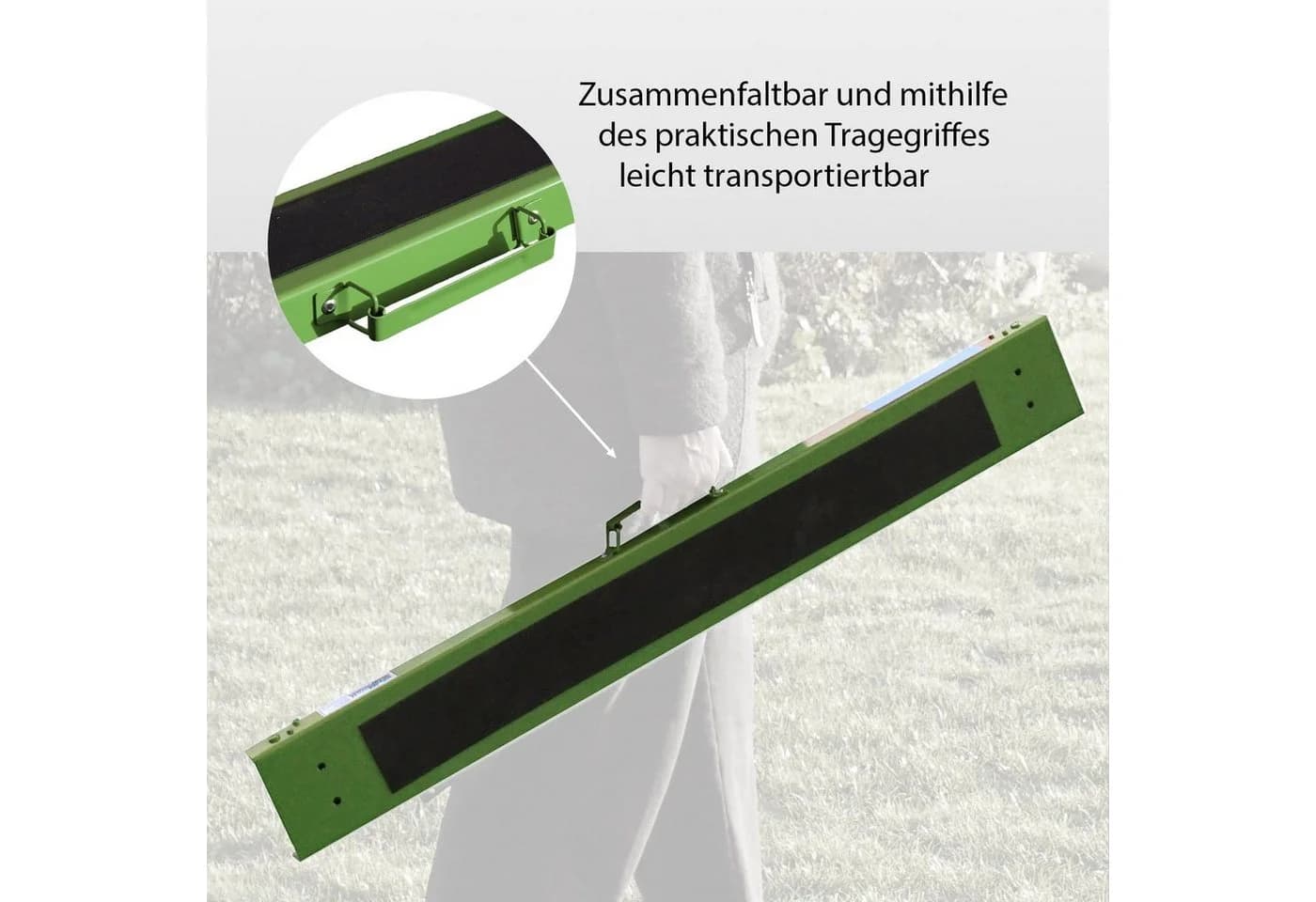 TRUTZHOLM Klappbock 2er Set höhenverstellbar Stahl Grün/Schwarz - Bild 4