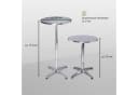 TRUTZHOLM Bistrotisch Stehtisch 2in1 höhenverstellbar Aluminium Bild 3