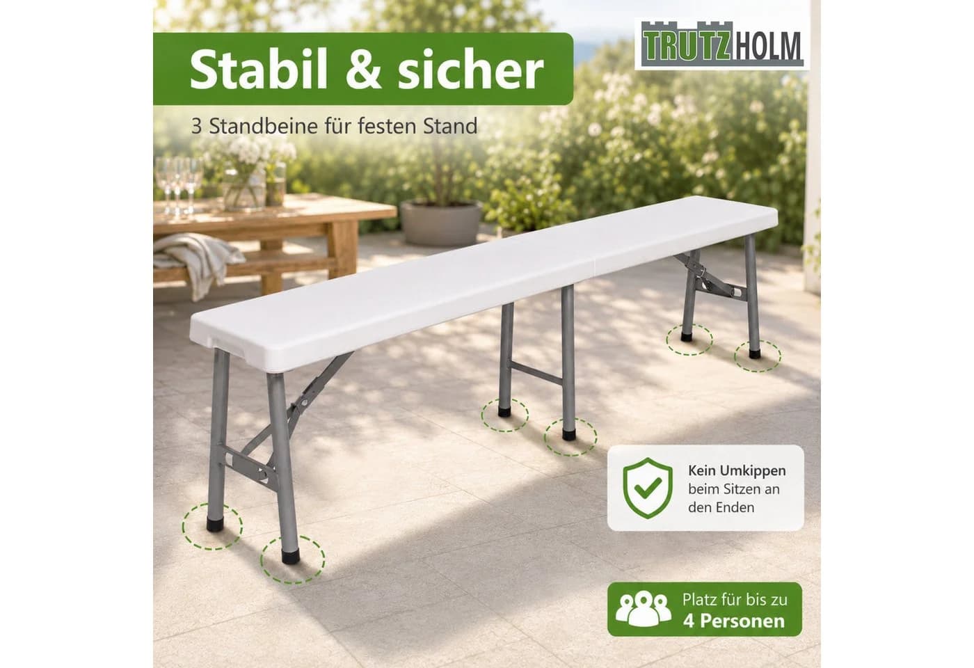 TrutzHolm Bierzeltbank 180 cm Klappbank Partybank - Bild 5