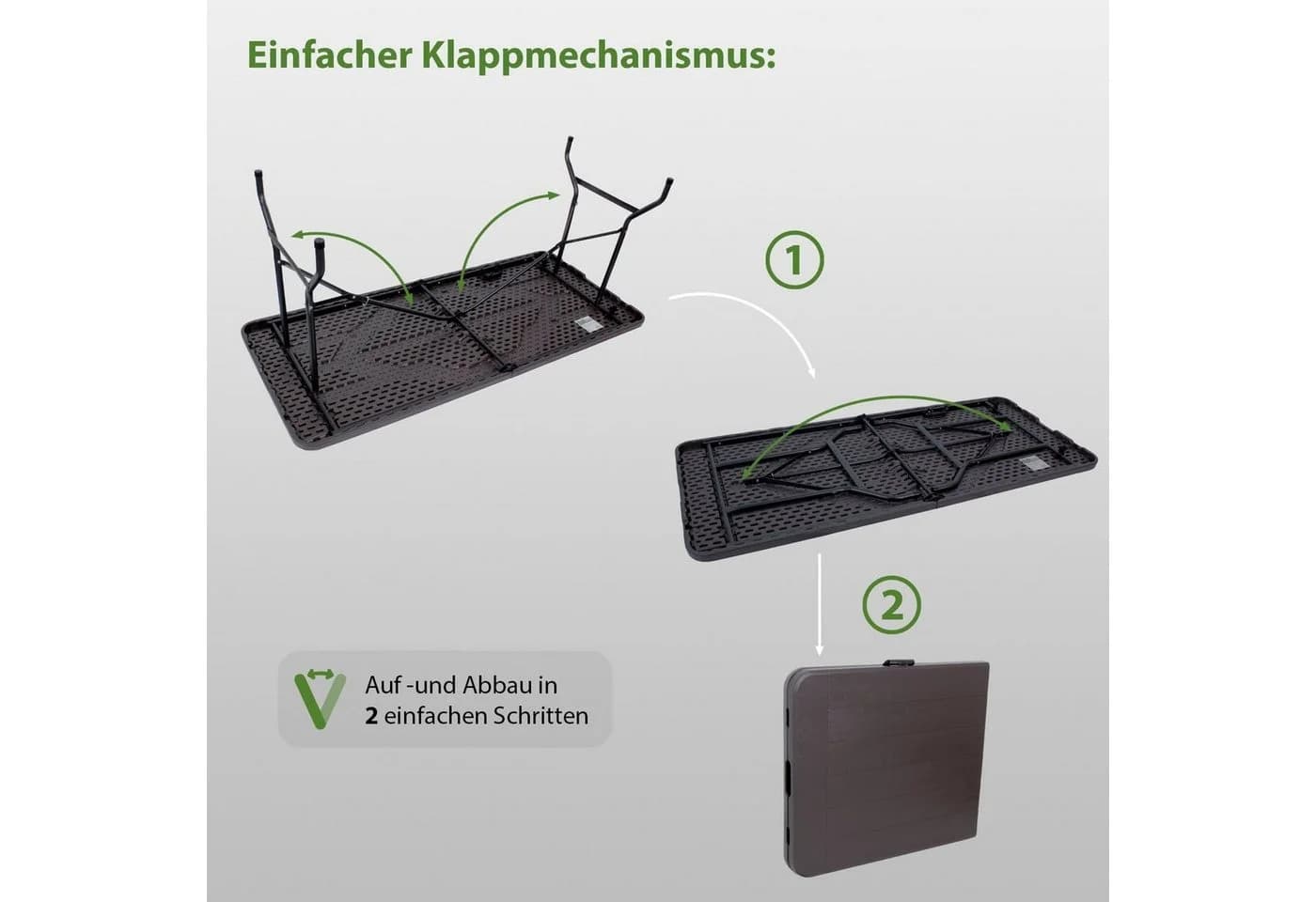 TRUTZHOLM Klapptisch Buffettisch Grau Holzoptik - Bild 5