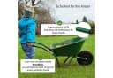 TRUTZHOLM Kinderschubkarre 40kg Kunststoffwanne Vollgummirad Grün Bild 4