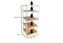 TRUTZHOLM Steckregal Schwerlastregal 5 Böden Stahl Verzinkt Bild 1
