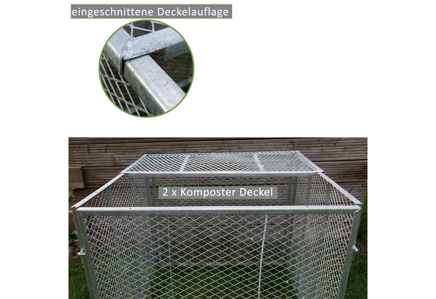TRUTZHOLM Komposter Deckel oder Boden 100x100 cm Streckmetall - Bild 3