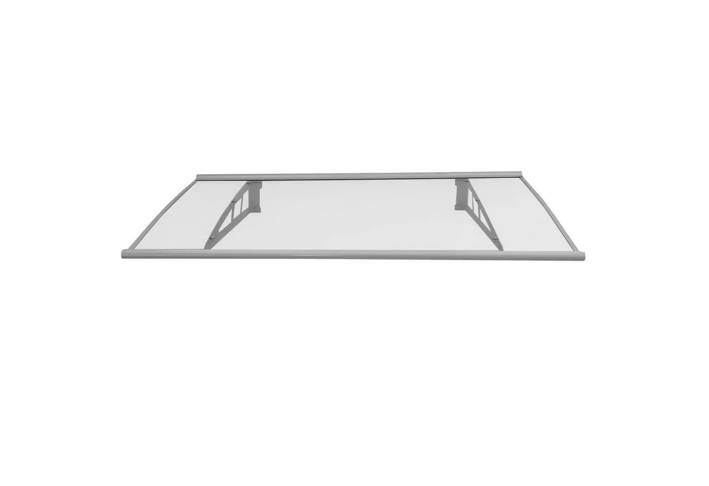 TRUTZHOLM Vordach Aluminium Grau Transparent 115x80 cm - Bild 2