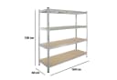 TRUTZHOLM Steckregal 180x160x60 cm Traglast 1t Steckregal Lagerregal Werkstattregal Bild 3