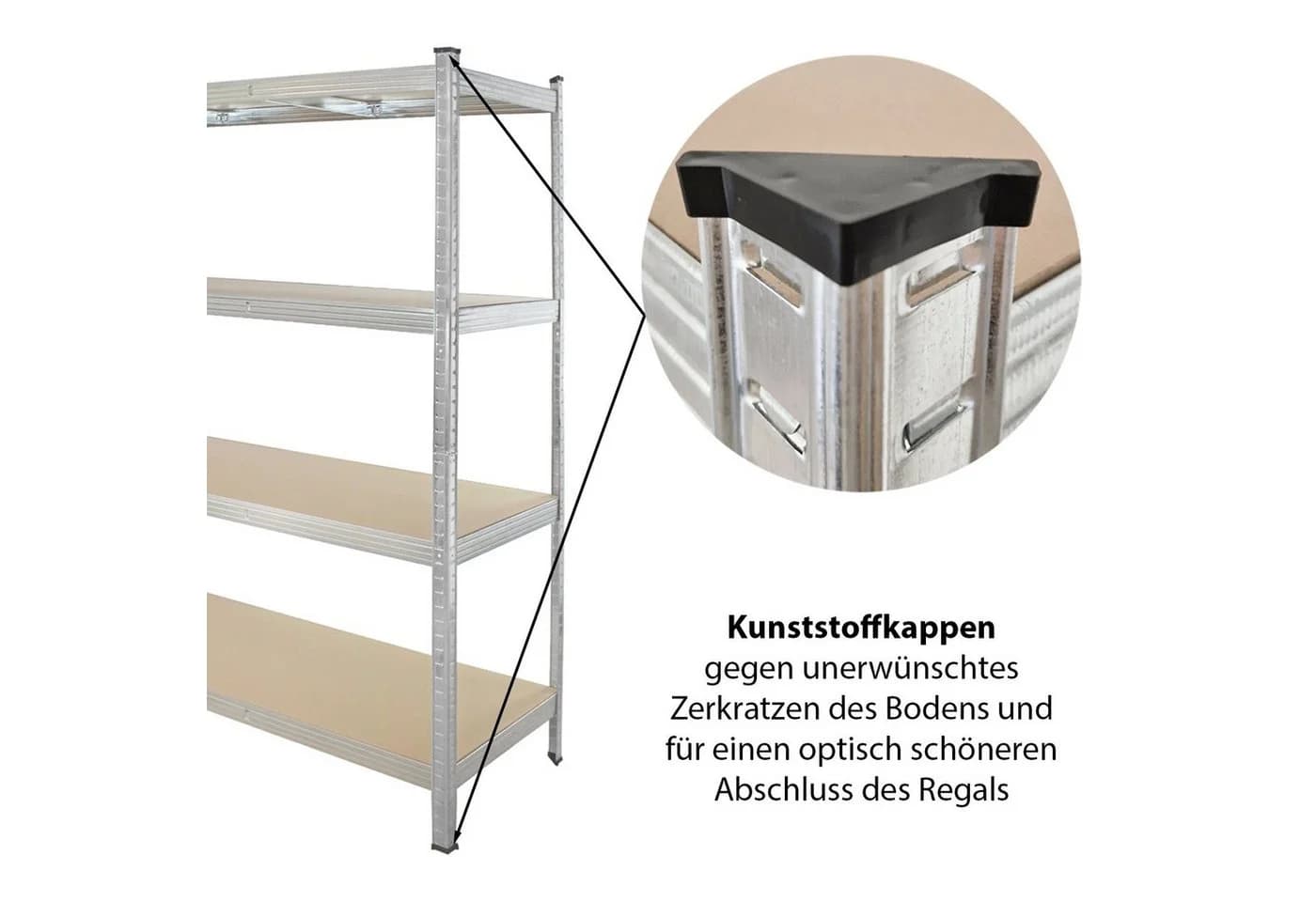 TRUTZHOLM Steckregal 180x160x60 cm Traglast 1t Steckregal Lagerregal Werkstattregal - Bild 5