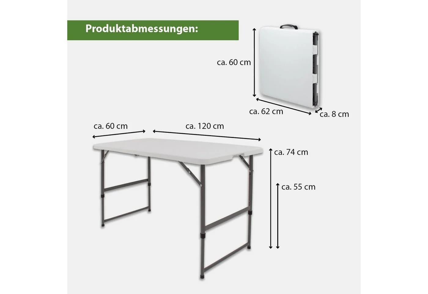 Klapptisch Weiß – Multifunktionsmöglichkeiten - Bild 4