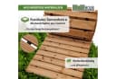 TRUTZHOLM Gartensteg Holzpfad ausrollbar rustikales Tannenholz Anti-Rutsch Bild 1