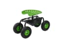 TRUTZHOLM Gartenscooter mit Ablage Stahl 150 kg Sitzhöhe 44-52 cm Schwarz-Grün Bild 2