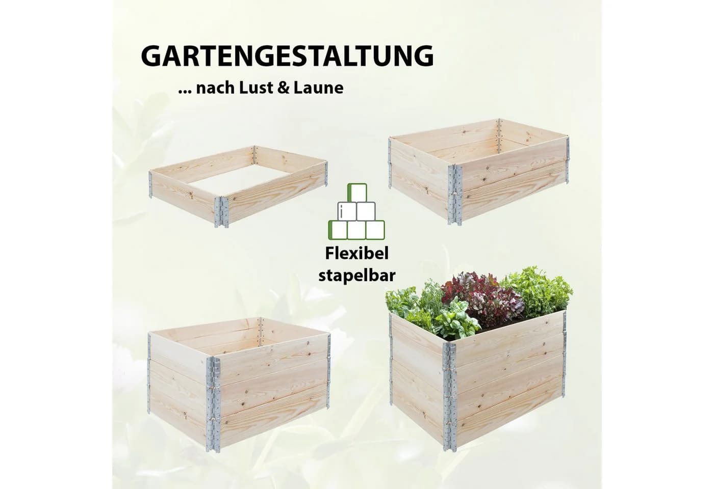 TRUTZHOLM Hochbeet aus Holz 120x80x80 cm - Bild 5