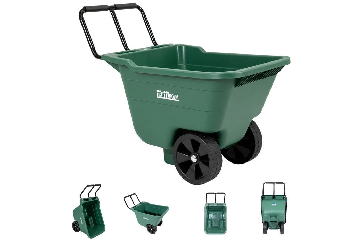 TRUTZHOLM Gartenwagen Schubkarre 250 kg 90 L Kippsicher Grün - Bild 2