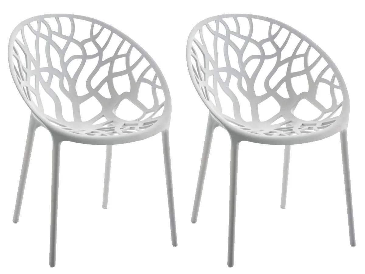 CLP Gartenstuhl Hope 2er Set Grau Kunststoff Stapelbar - Bild 3