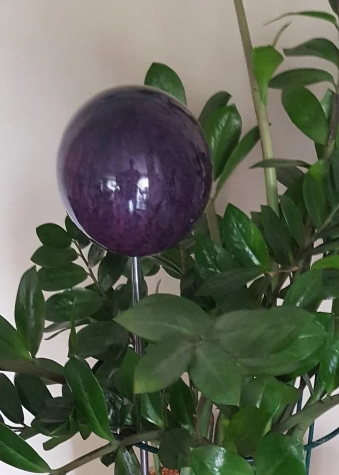 Jürgen Bocker Gartenstecker Rosenkugel Edelstahl Violett 80 cm Stab