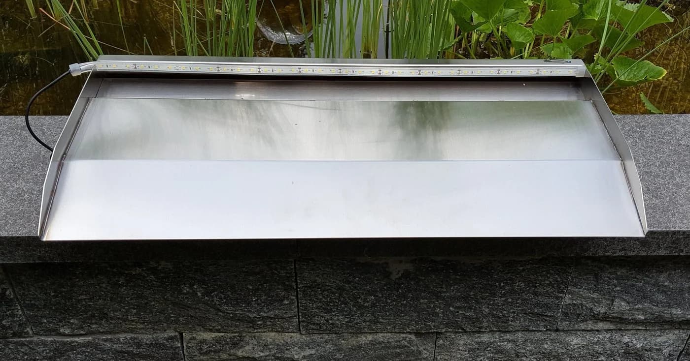 Jürgen Bocker Edelstahl Wasserfall 45 cm mit LED warmweiß - Bild 5