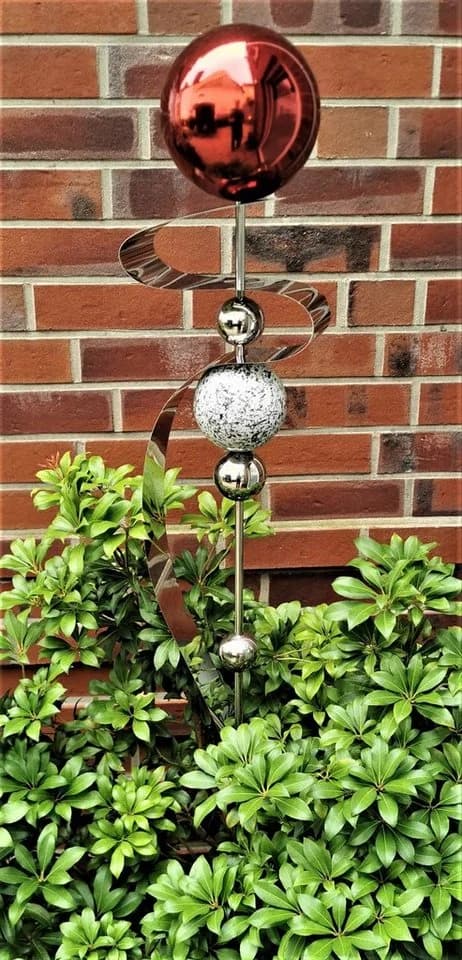 Jürgen Bocker Gartenstecker Saturn Edelstahl rot poliert 160 cm