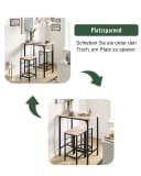 SoBuy Bartisch-Set 3-tlg. Industriell Grau/Braun Bild 4