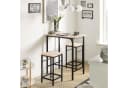 SoBuy Bartisch-Set 3-tlg. Industriell Grau/Braun Bild 5