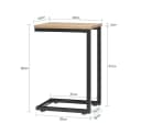 SoBuy Beistelltisch FBT87/44 C-Form Metall Holzwerkstoff Gold Grau Bild 4