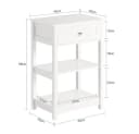 SoBuy Beistelltisch FBT46 Modern Weiß/Schwarz/Hellgrau/Natur Bild 5