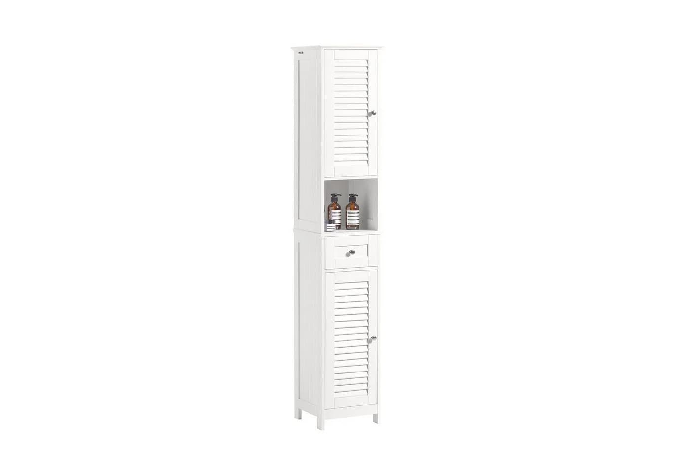 SoBuy Hochschrank FRG236 Weiß Badkommode mit 2 Türen - Bild 3