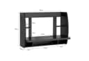 SoBuy Wandtisch mit 1 Ablage Schwarz Modern Bild 4