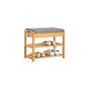 SoBuy Sitzbank FSR47 Bambus Schuhbank mit Schubladen Rustikal Bild 1