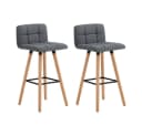 SoBuy Barhocker FST50 2er Set mit Rücklehne Dunkelgrau Bild 2