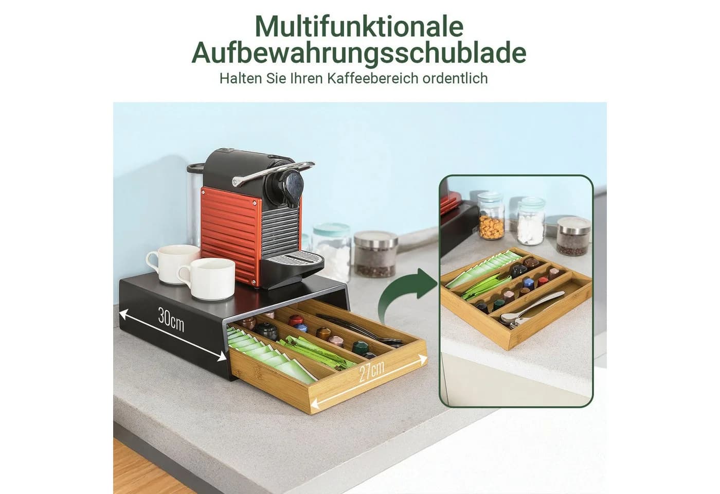 SoBuy Kapselspender FRG280 Monitorständer mit Schublade - Bild 4