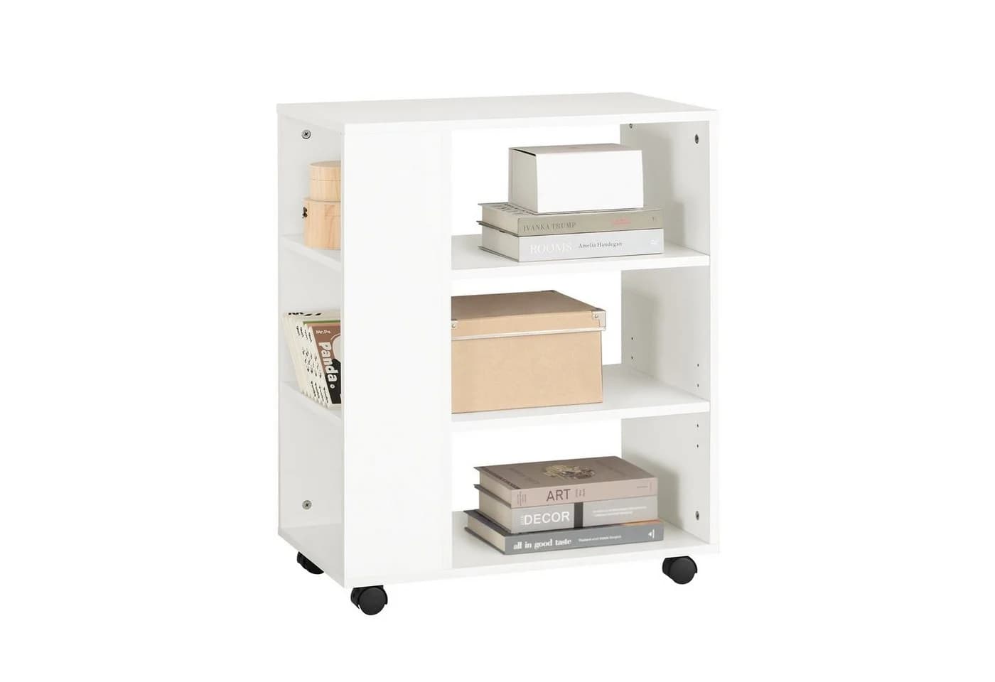 SoBuy Druckertisch FBT68 Weiß 7 Ablagen Rollcontainer - Bild 3