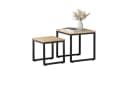 SoBuy Satztisch 2er Set Couchtisch Beistelltisch Natur-Schwarz Bild 2