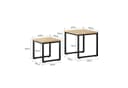 SoBuy Satztisch 2er Set Couchtisch Beistelltisch Natur-Schwarz Bild 4