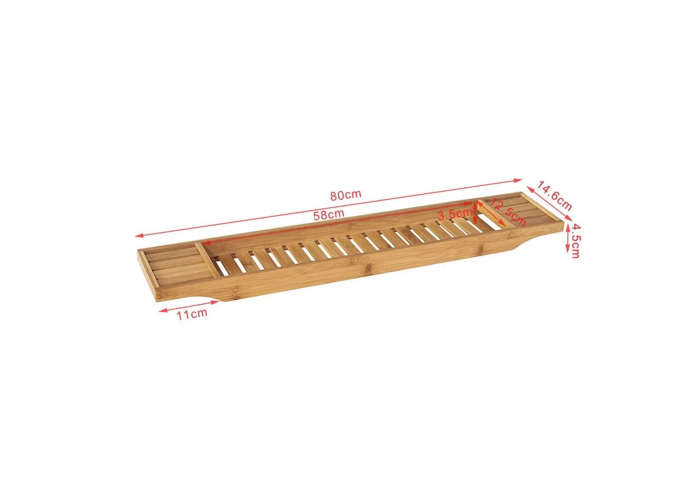 SoBuy Badewannenablage FRG212 Bambus Natur - Bild 5