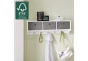 SoBuy Wandgarderobe FRG282 Weiß mit 3 Körben und 5 Haken Modern Bild 3
