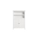 SoBuy Badunterschrank BZR13 Weiß mit Lamellentür und 2 Türen Bild 1