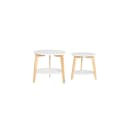 SoBuy Satztisch FBT75 Weiß-Natur 2er Set Modern Bild 1