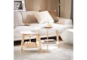 SoBuy Satztisch FBT75 Weiß-Natur 2er Set Modern Bild 2