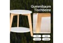 SoBuy Satztisch FBT75 Weiß-Natur 2er Set Modern Bild 4