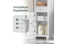 SoBuy Hochschrank BZR17 Weiß/Dunkelgrau 3 offene Fächer verstellbare Ablagen Bild 5