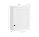 SoBuy Hängeschrank BZR19 Weiß Klassisch Wandschrank mit Tür Bild 5