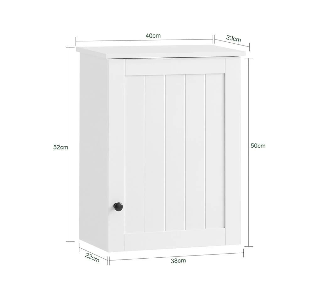 SoBuy Hängeschrank BZR19 Weiß Klassisch Wandschrank mit Tür - Bild 5